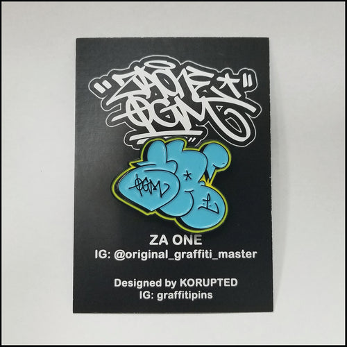 ZA ONE Blue Throwie - Enamel Pin