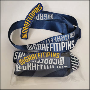 Graffitipins Custom Lanyard - Blue Edition